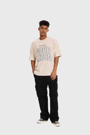 Polera Hombre Print College Beige