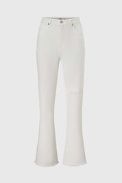 Jeans Niña Con Cortes Blanco