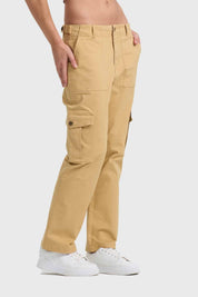 Pantalón Mujer Semi Recto Gabardina Caqui