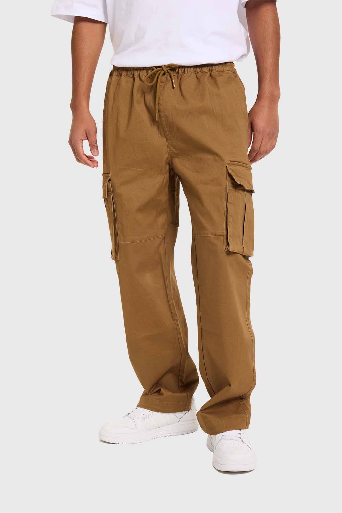 Pantalón Hombre Jogger Cargo Caqui