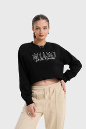 Polerón Mujer Crop Negro