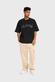 Polera Hombre Bordado Negro