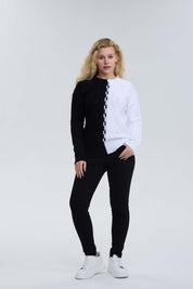 Sweater Mujer Tranzado Negro