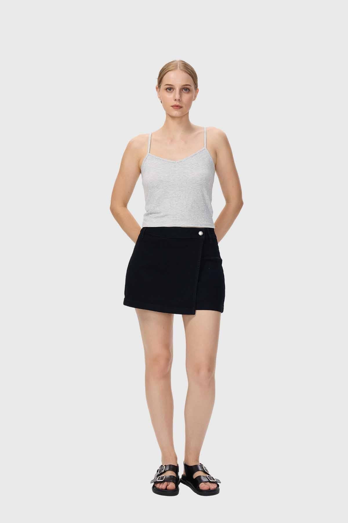 Polera Mujer Pabilo Crop Gris