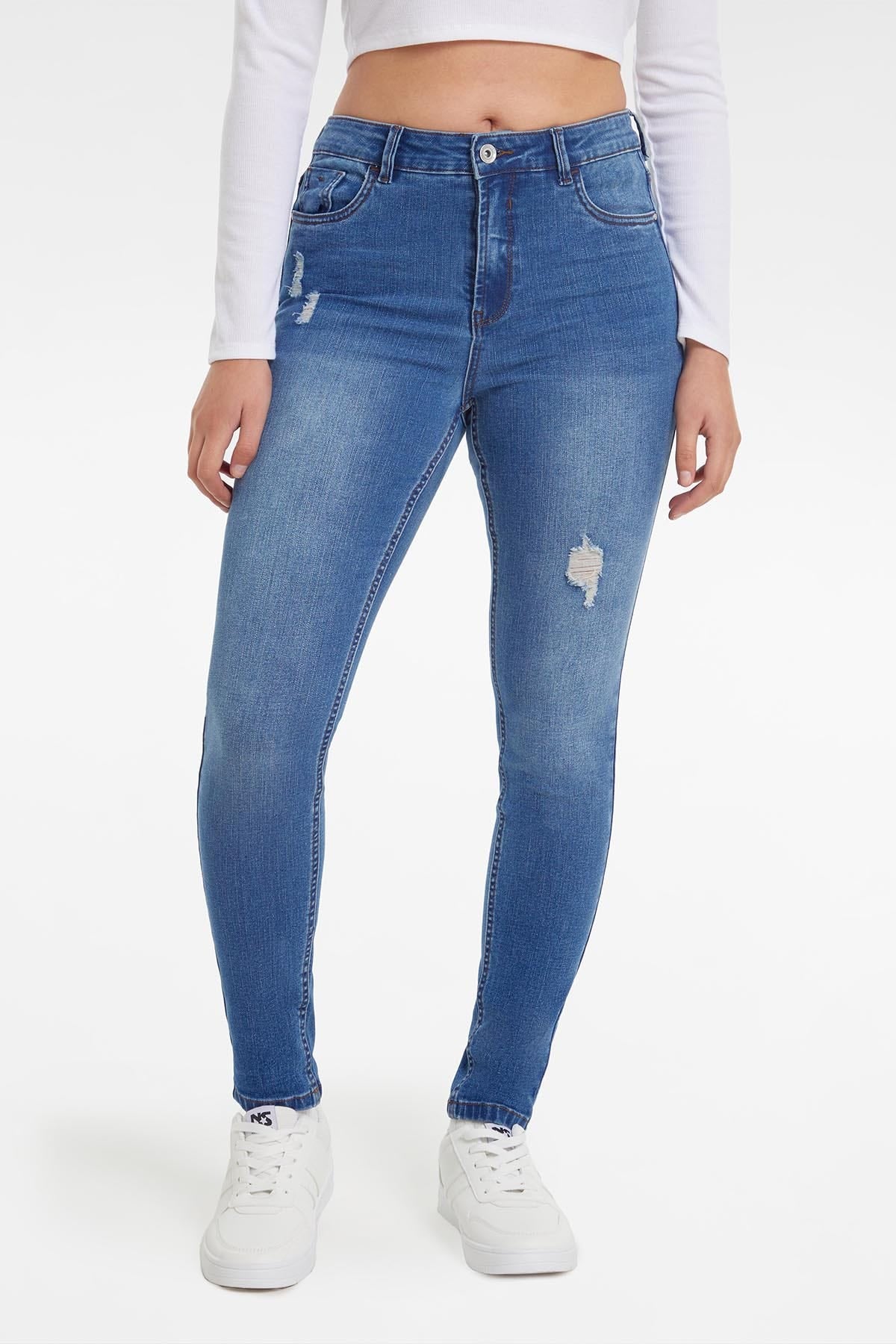 JEANS MUJER SUPER SKINNY LIA AZUL