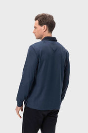 Polera Hombre Franja Azul