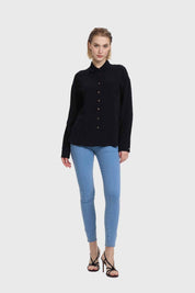 Blusa Mujer Abotonada Negro