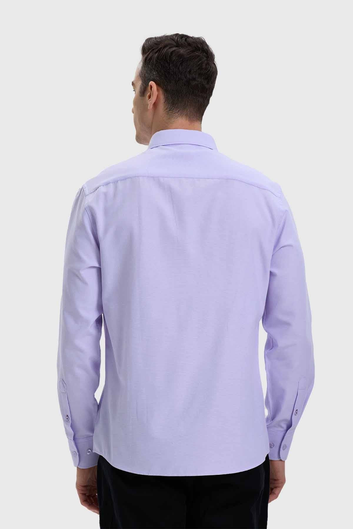 Camisa Hombre Oxford Lila