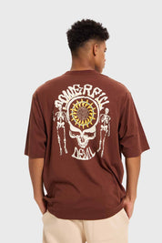 Polera Hombre Doble Print Chocolate