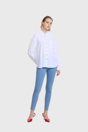 Blusa Mujer Abotonada Crudo