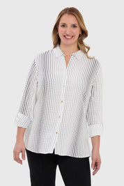Blusa Mujer Estampada Blanco