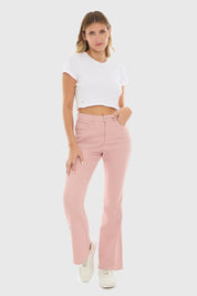 Jeans Mujer Flare Marsala