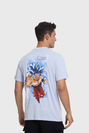 POLERA HOMBRE DRAGON BALL GRIS AZULADO