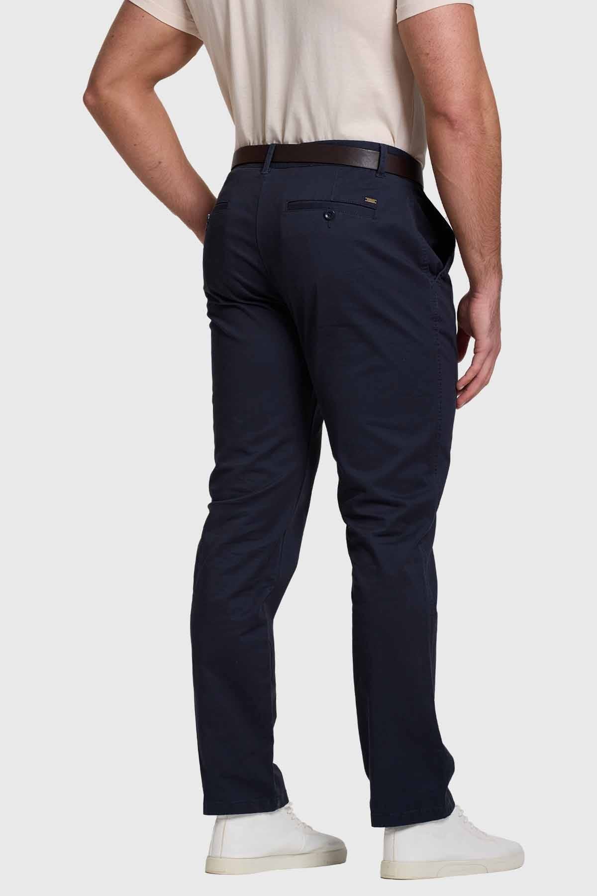 Pantalón Hombre Chino Cinturón Azul