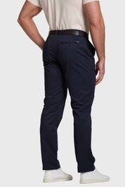 Pantalón Hombre Chino Cinturón Azul