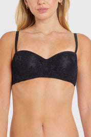 Sostén Mujer Strapless Encaje Negro