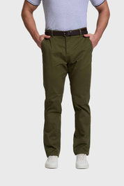 Pantalón Hombre Chino Cinturón Verde