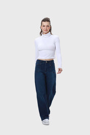 Polera Mujer Rib Blanco