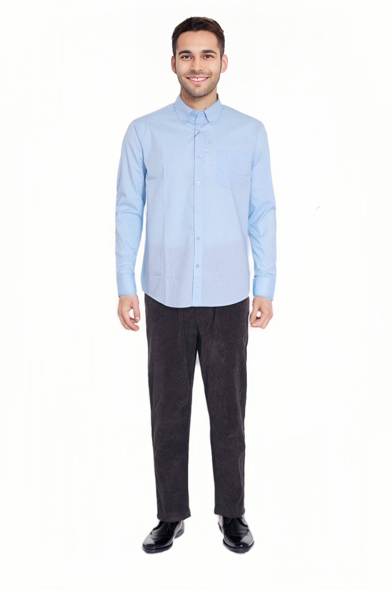 Camisa Hombre Fantasía Celeste