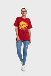Polera Mujer Oversize Burdeo