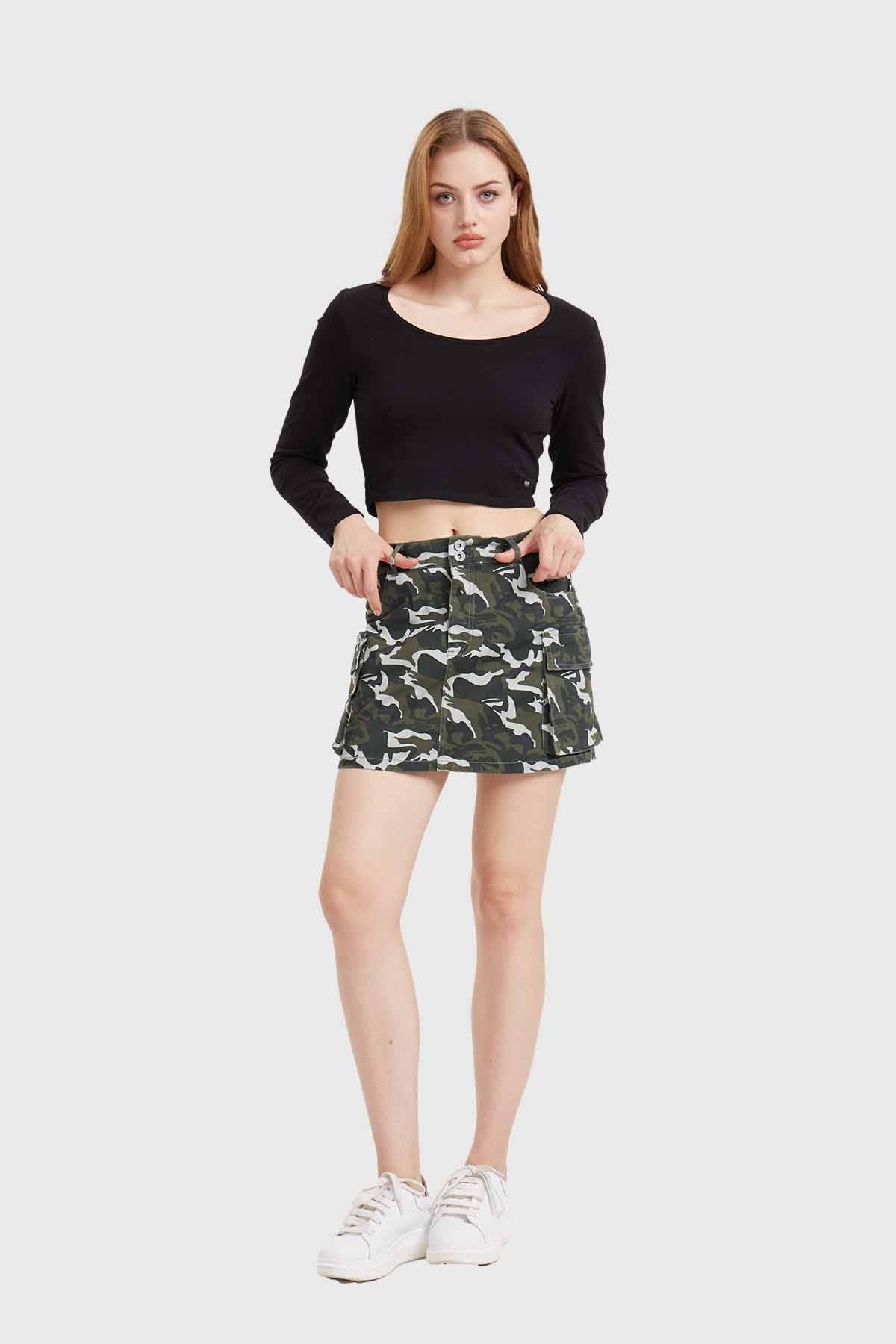 Falda Mujer Camo Verde