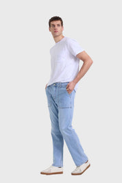 JEANS HOMBRE TENDENCIA STRAIGHT AZUL CLARO