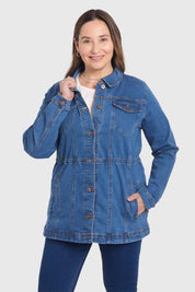 CHAQUETA MUJER MEZCLILLA AZUL CLARO