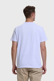 Polera Hombre Básica Con Bolsillo Blanco