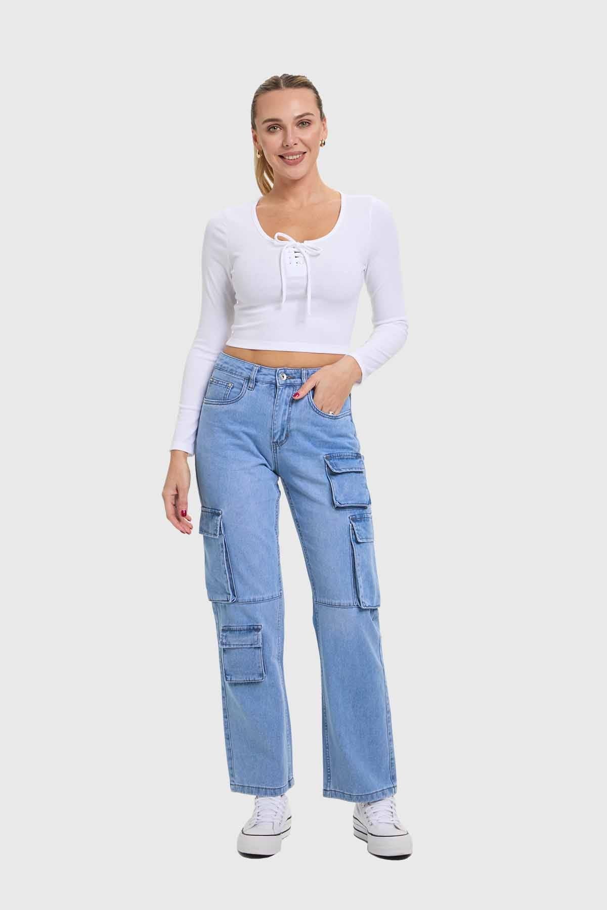 Polera Mujer Amarras Escote Blanco