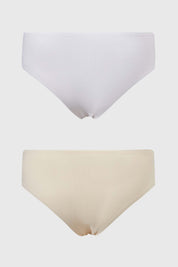 Calzón Mujer Bipack Bikini Invisible Beige
