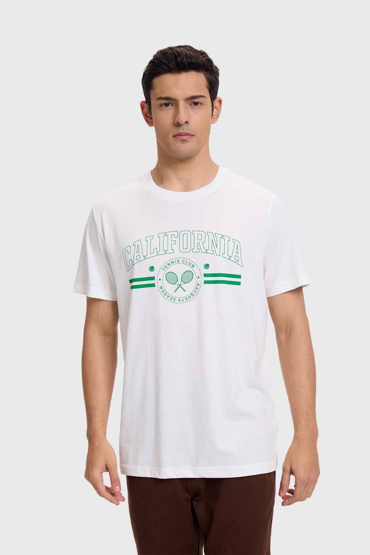 Polera Hombre Sports Basket Blanco