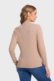 Polera Mujer Rib Taupe