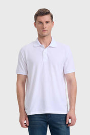 POLERA HOMBRE PIQUE LISA BÁSICA BLANCO