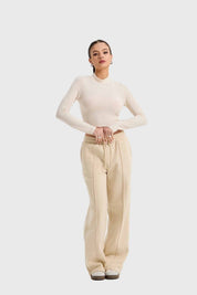 Polera Mujer Glitter Crudo