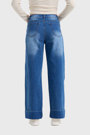 Jeans Mujer Wide Leg Basta Azul