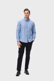 Camisa Hombre Oxford Azul