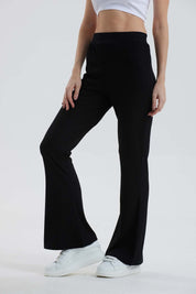 Pantalón Mujer Tipo Calza Flare Negro