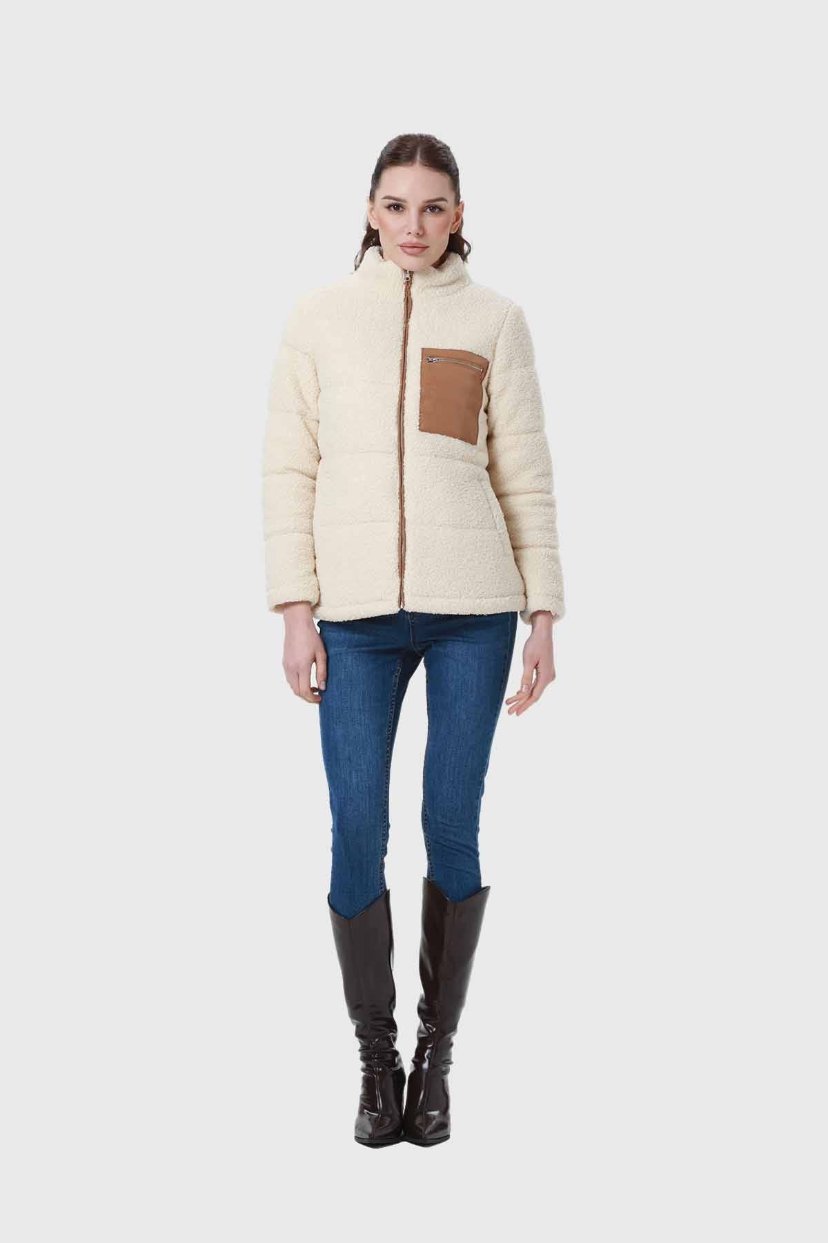 Polar Mujer Tipo Chaqueta Puffa Arena