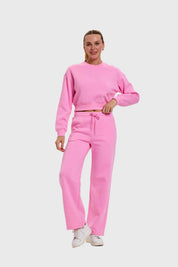 Pantalón Mujer Strass Wide Leg Rosado