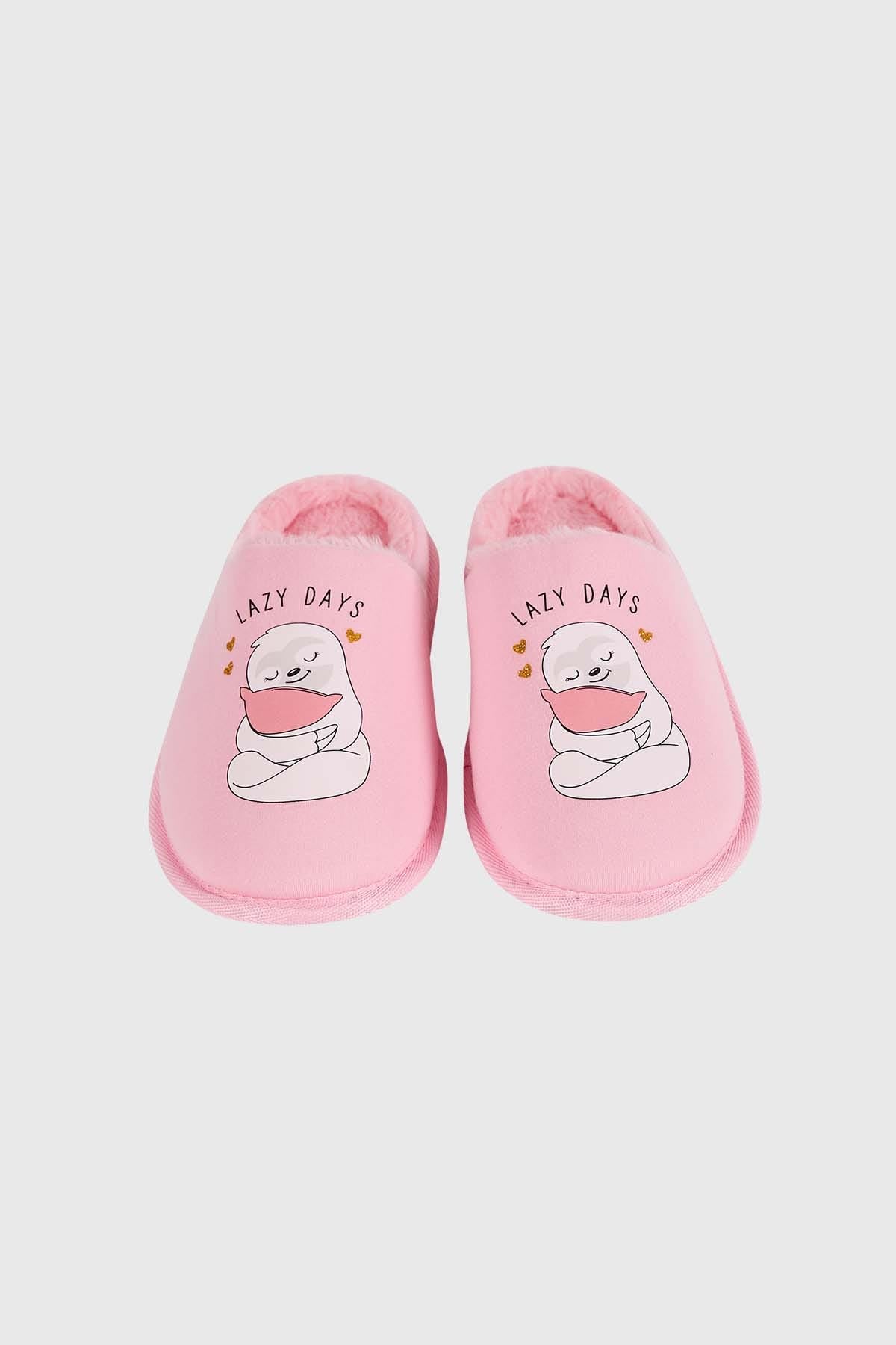 Pantufla Mujer Animales Rosado