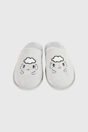 Pantufla Mujer Polar Animales Gris