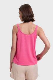 Polera Mujer Pabilo Con Aplicación Rosado