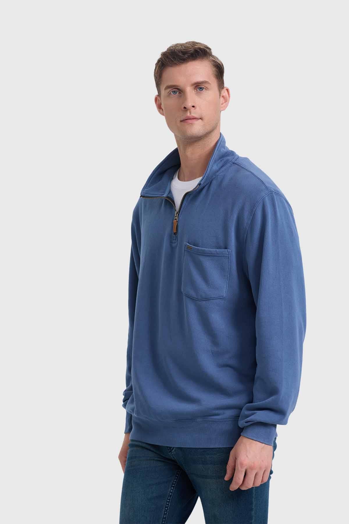 Polerón Hombre Half Celeste