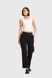 Pantalón Mujer 2 Botones Negro