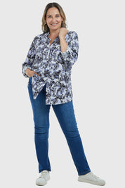 Blusa Mujer Estampada Negro