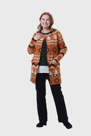 Sweater Mujer Abierto Camel