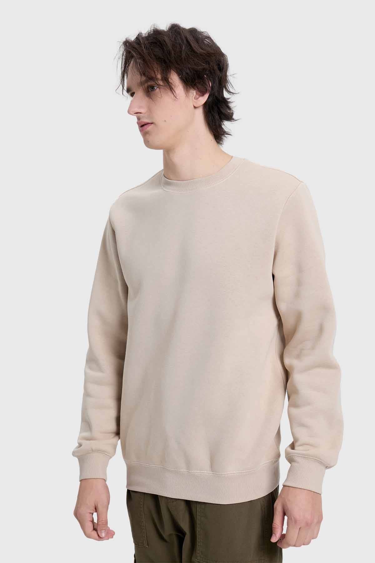 Polerón Hombre Básico Beige