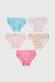 Calzón Pack 5 Niña Palo Rosa