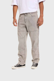 Jeans Hombre Baggy Retro Gris