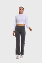 Jeans Mujer Monse Flare Gris